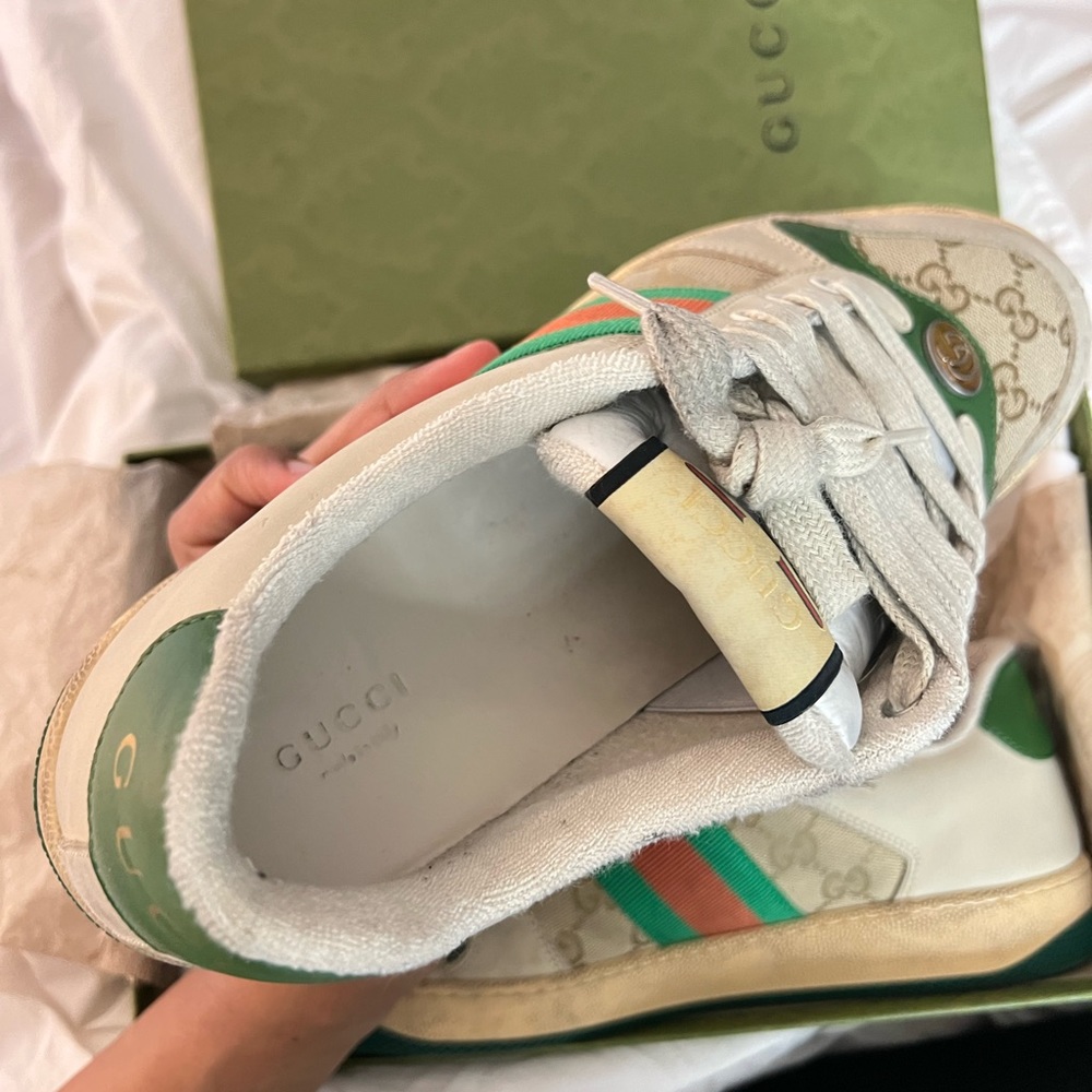 Gucci Womens Screener Leather Sneaker - Picture 8 of 11